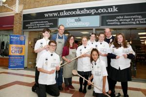 Competitors receive their 'whites' from the UK Cookshop Burgess Hill.